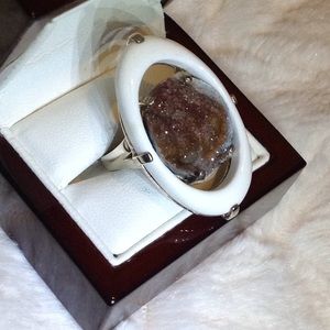 925 Druzy ring